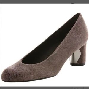 Heels Stuart Weitzman Solar Goosebump Napa Leather Pump Heels Funghi Brown Women